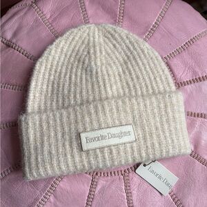 Favorite Daughter Cream Knit Beanie